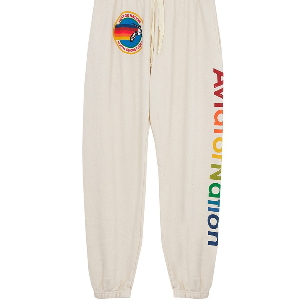 Aviator Nation Vintage White Logo sweatpants